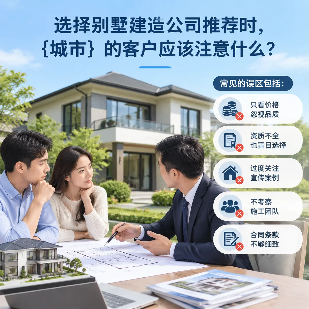 选择别墅建造公司推荐时,赫章 的客户应该注意什么?